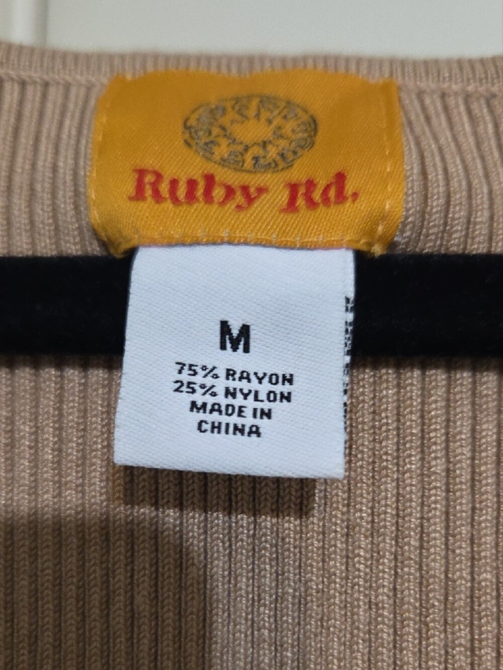 Ruby Rd. Beige Embellished Thick Quality Ribbed Tank Top Sweater - Picture 2 of 5